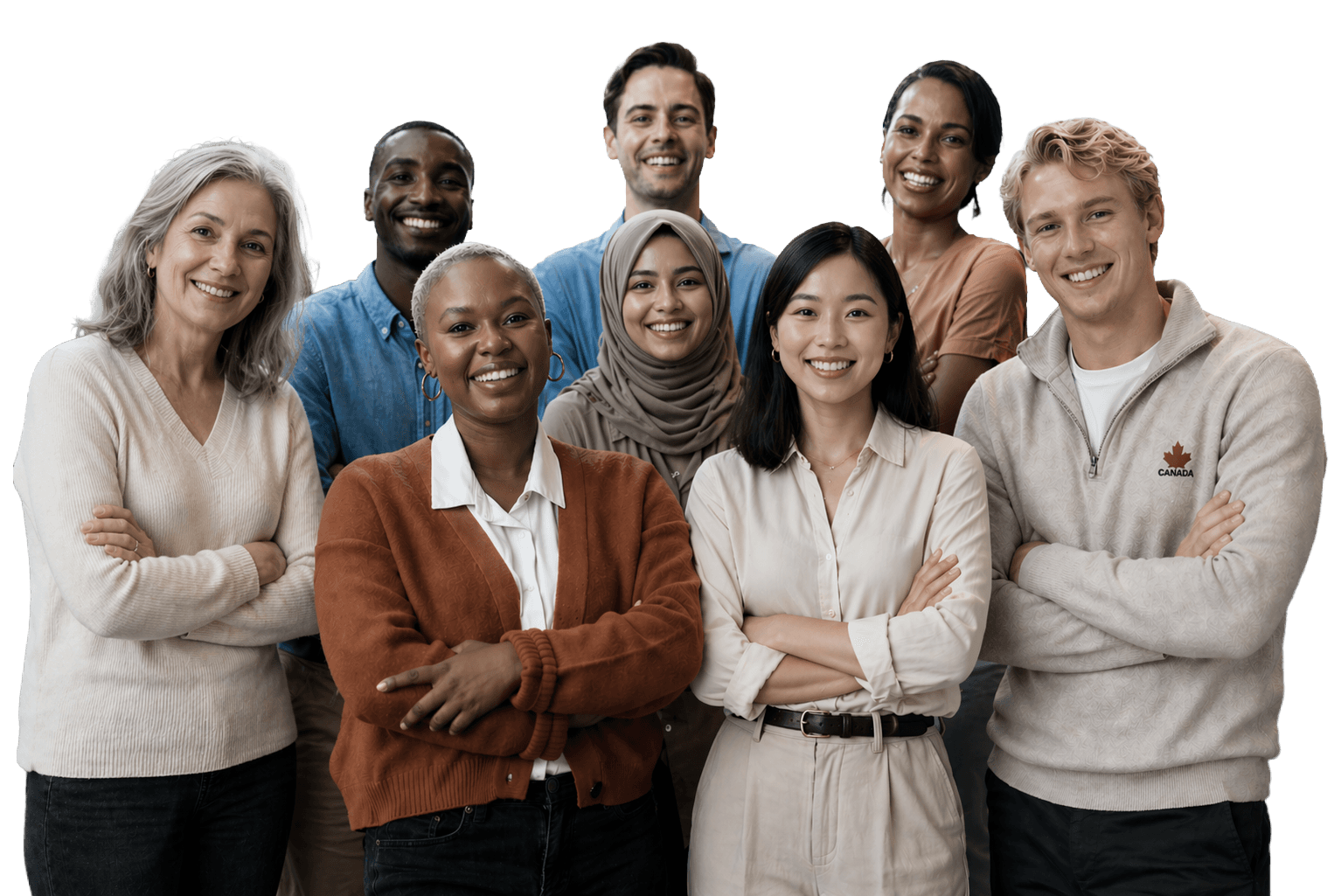 A diverse group of people